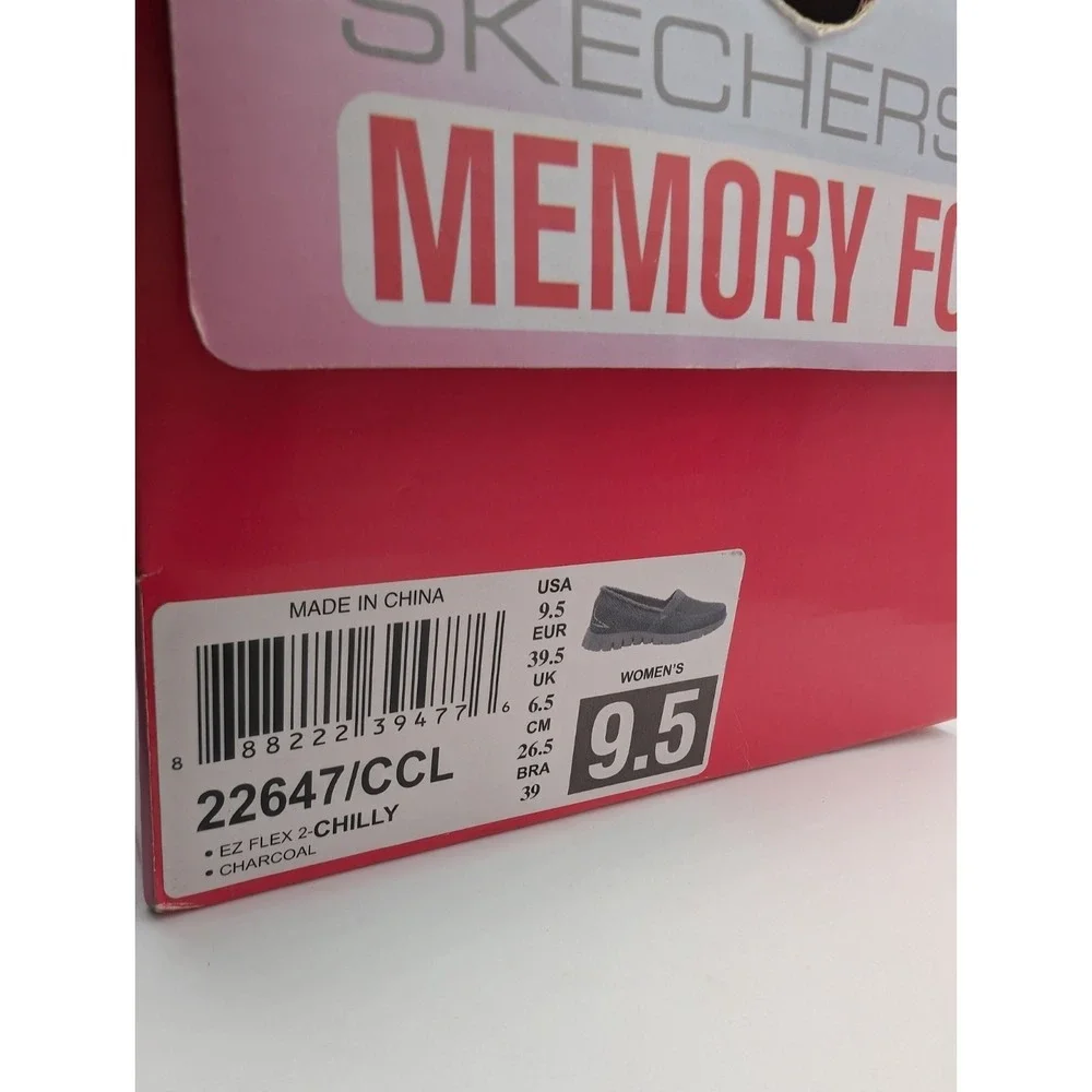 Skechers Women's Memory Foam EZ Flex 2 9.5 Motion Slip On Gray 22647 CCL